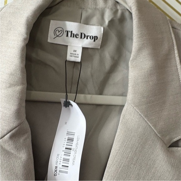 NWT The Drop Liza Blazer in Heather Cream Gray Sz 3x 22/24 - Picture 2 of 5